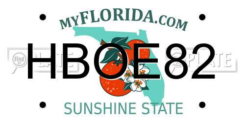 HBOE82 Florida License Plate