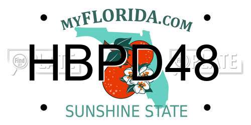 HBPD48 Florida License Plate