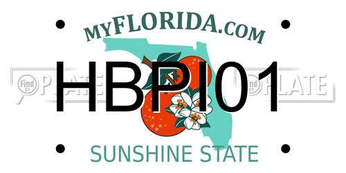 HBPI01 Florida License Plate