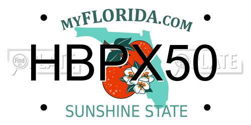 HBPX50 Florida License Plate
