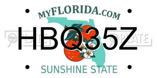 HBQ35Z Florida License Plate