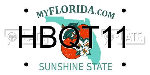 HBQT11 Florida License Plate