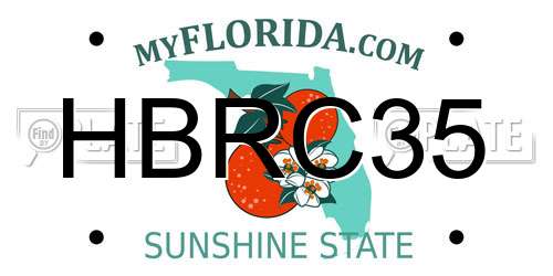 HBRC35 Florida License Plate
