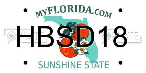 HBSD18 Florida License Plate