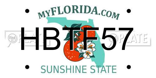 HBTF57 Florida License Plate
