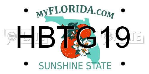 HBTG19 Florida License Plate