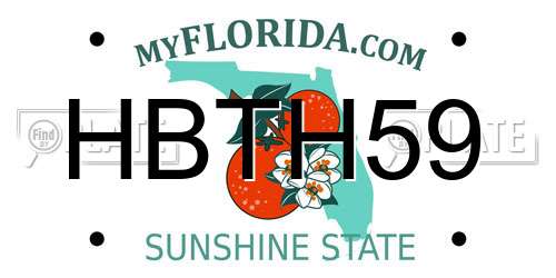 HBTH59 Florida License Plate