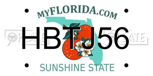 HBTJ56 Florida License Plate
