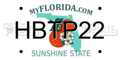 HBTP22 Florida License Plate