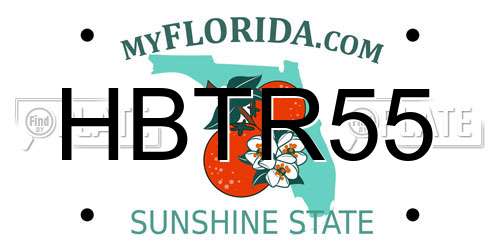 HBTR55 Florida License Plate