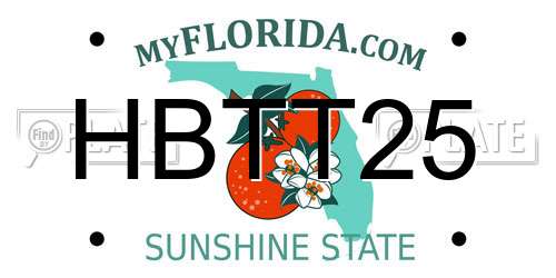 HBTT25 Florida License Plate