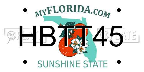 HBTT45 Florida License Plate