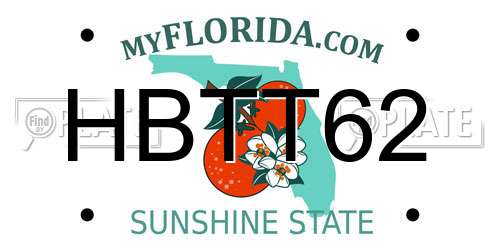 HBTT62 Florida License Plate
