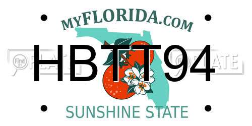HBTT94 Florida License Plate