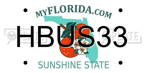 HBUS33 Florida License Plate