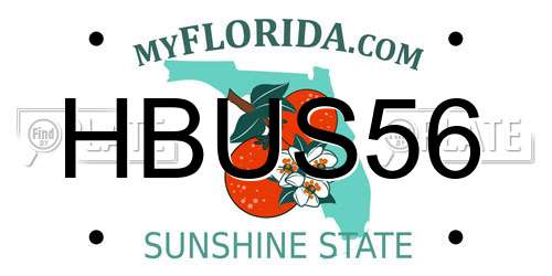 HBUS56 Florida License Plate