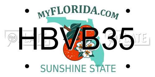 HBVB35 Florida License Plate