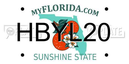 HBYL20 Florida License Plate