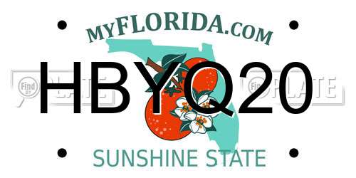 HBYQ20 Florida License Plate