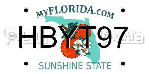 HBYT97 Florida License Plate
