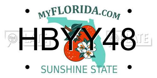 HBYY48 Florida License Plate