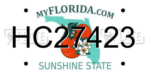HC27423 Florida License Plate
