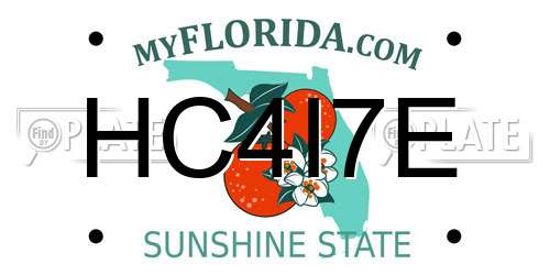 HC4I7E Florida License Plate