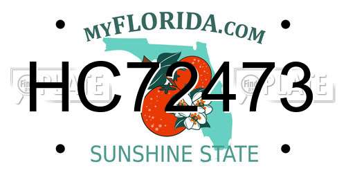 HC72473 Florida License Plate