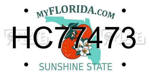 HC77473 Florida License Plate