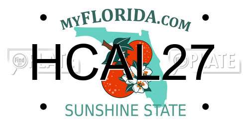 HCAL27 Florida License Plate