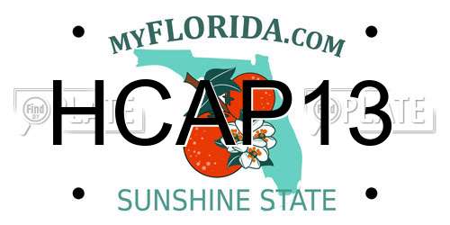 HCAP13 Florida License Plate