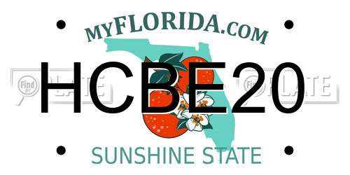 HCBE20 Florida License Plate