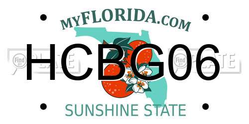 HCBG06 Florida License Plate