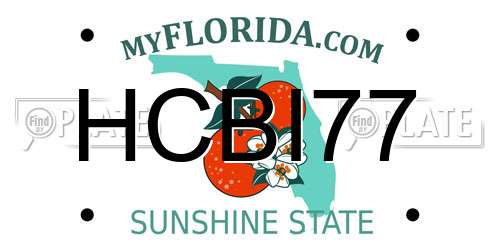 HCBI77 Florida License Plate