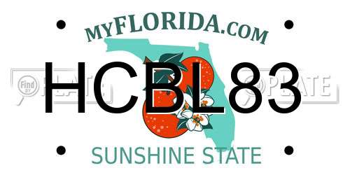 HCBL83 Florida License Plate