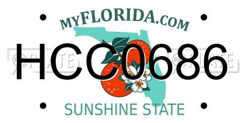 HCC0686 Florida License Plate