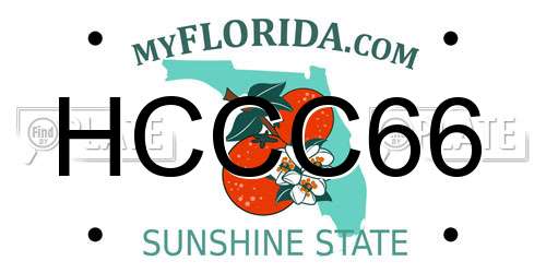 HCCC66 Florida License Plate