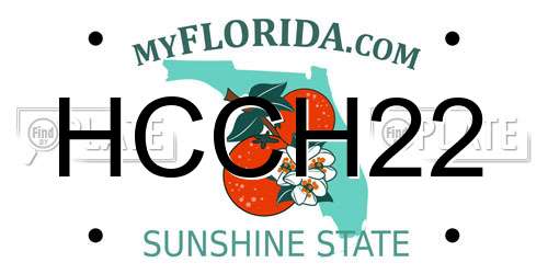 HCCH22 Florida License Plate