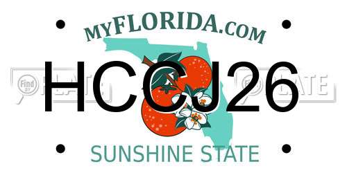 HCCJ26 Florida License Plate