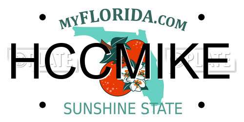 HCCMIKE Florida License Plate