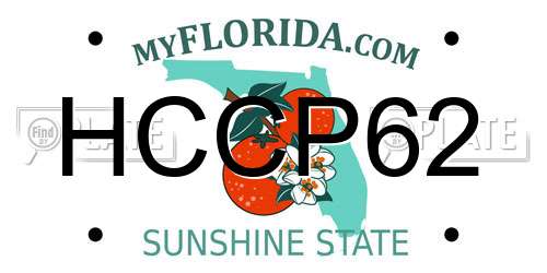 HCCP62 Florida License Plate