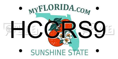 HCCRS9 Florida License Plate