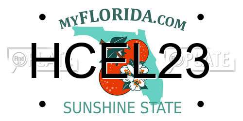 HCEL23 Florida License Plate