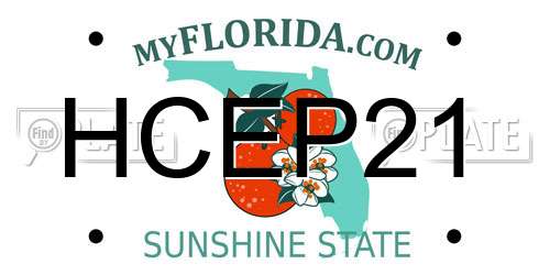 HCEP21 Florida License Plate