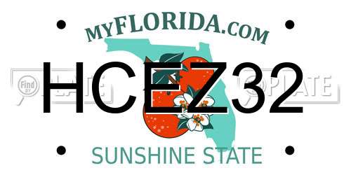 HCEZ32 Florida License Plate