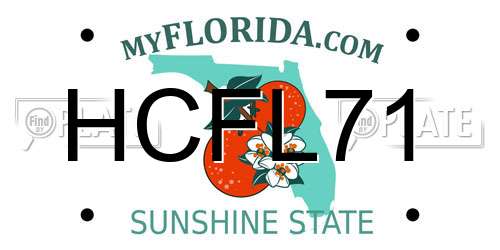 HCFL71 Florida License Plate