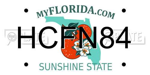 HCFN84 Florida License Plate