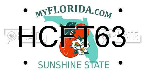 HCFT63 Florida License Plate