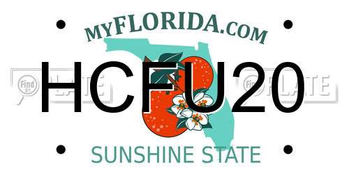 HCFU20 Florida License Plate