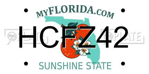 HCFZ42 Florida License Plate